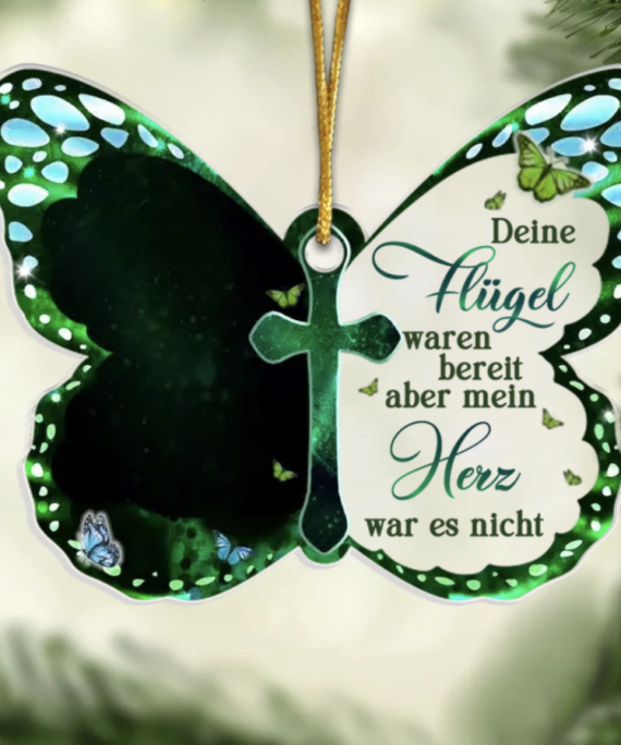 Butterfly pendant with photo